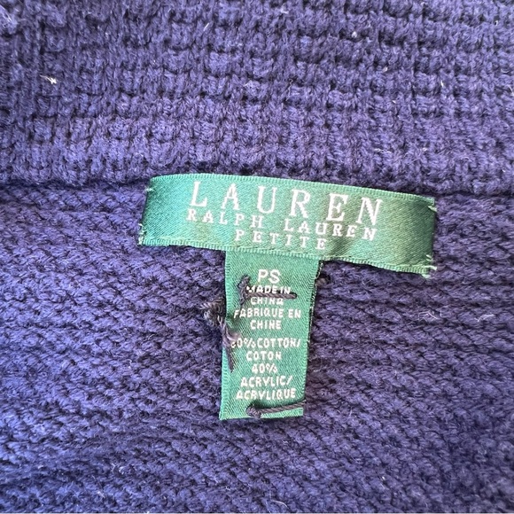 Lauren Ralph Lauren, Green Label Button Up Cardigan Gold Accents Women’s PS - Picture 8 of 8